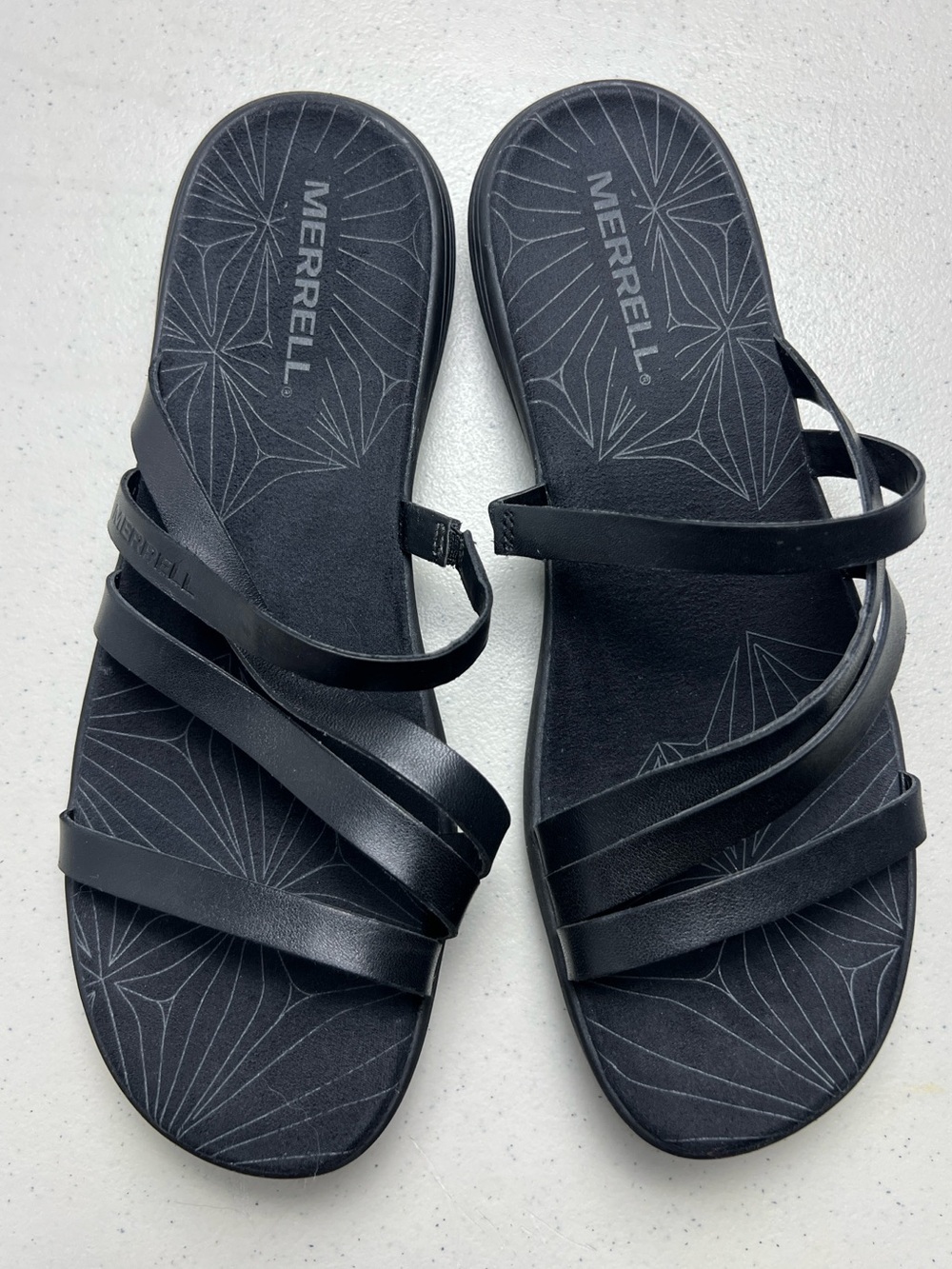 Merrell Duskair Seaway Slide Leather Sandals Size 9